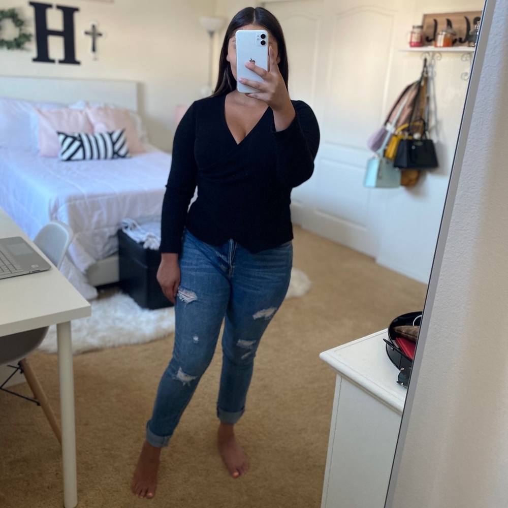 Shein black cross shirt